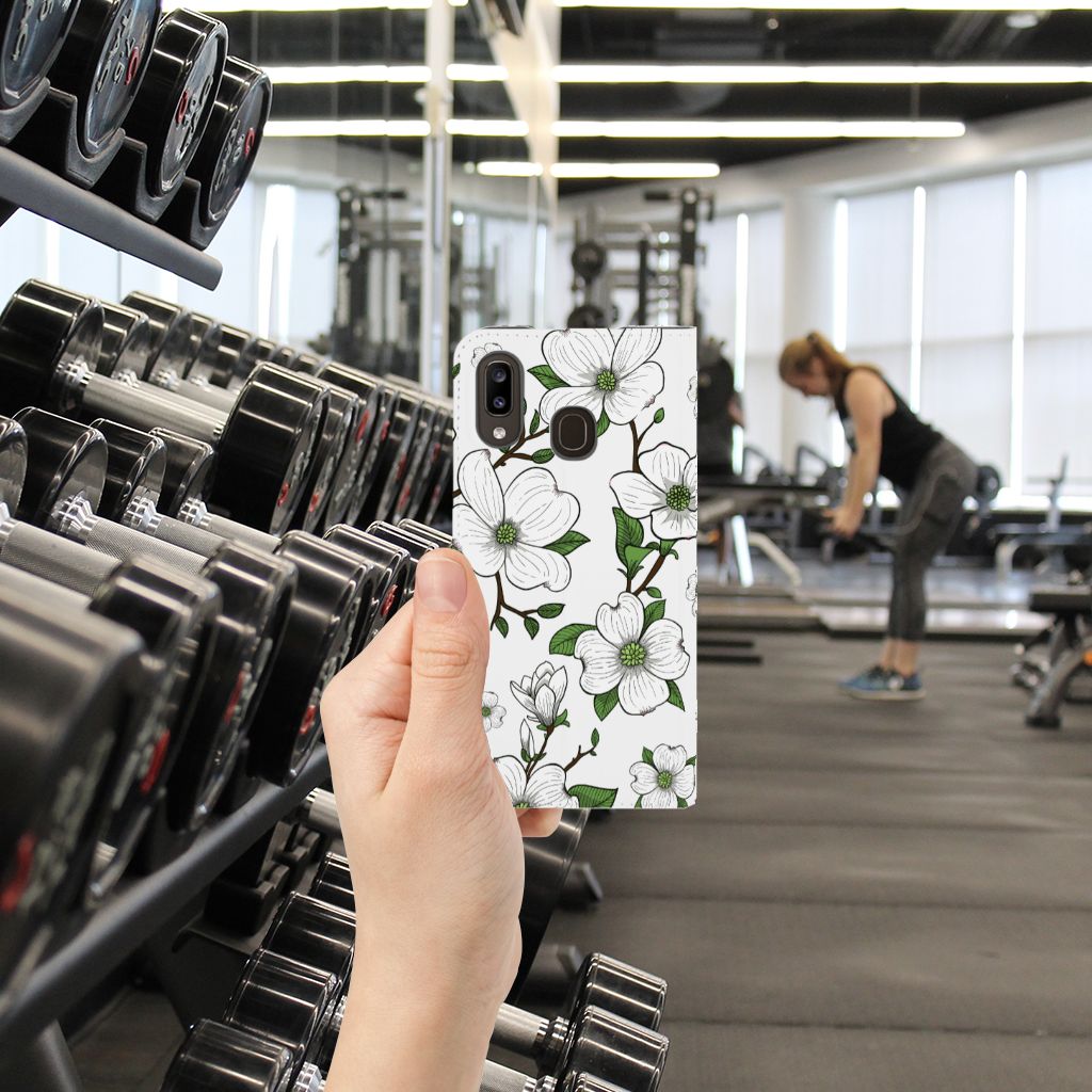 Samsung Galaxy A30 Smart Cover Dogwood Flowers