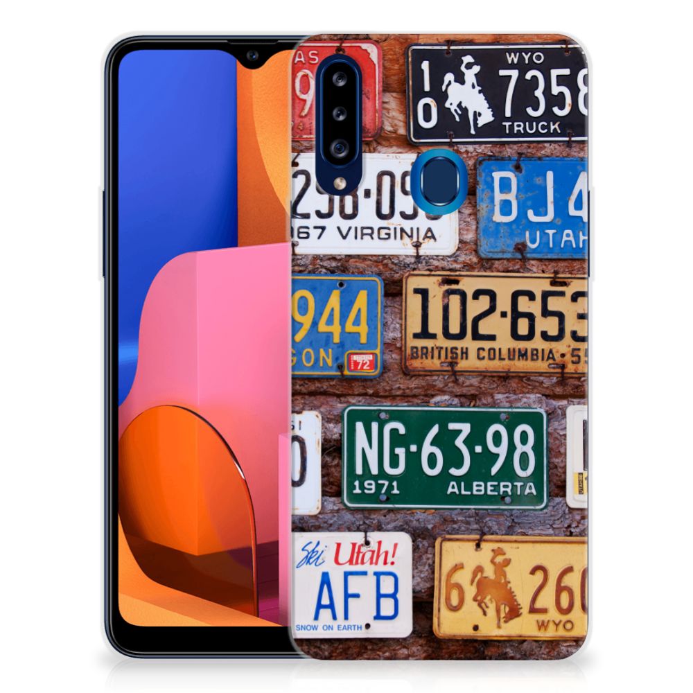 Samsung Galaxy A20s Siliconen Hoesje met foto Kentekenplaten B2C Telecom