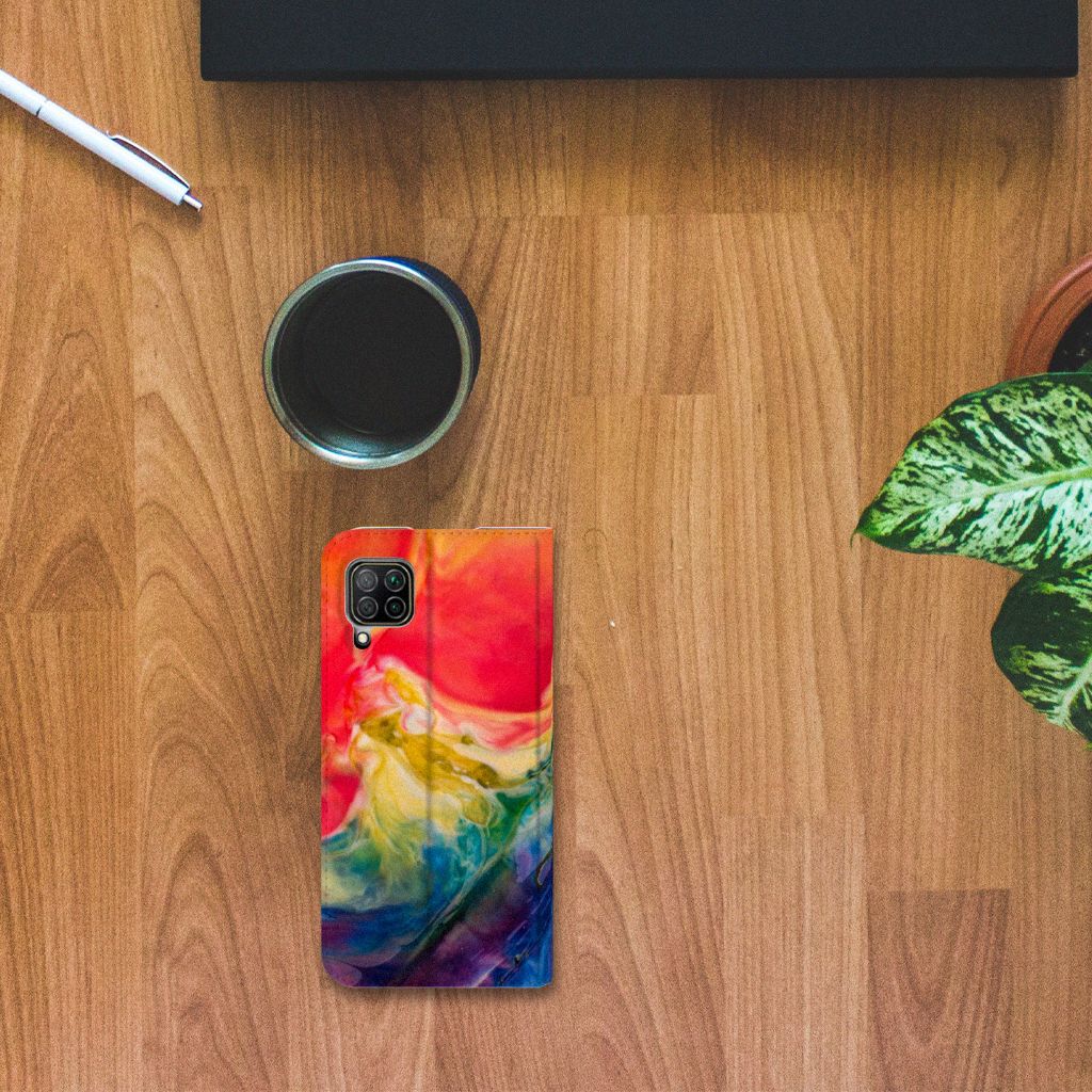 Bookcase Huawei P40 Lite Watercolor Dark - B2C Telecom