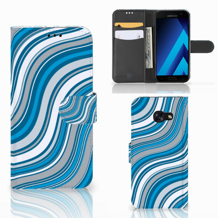 Samsung Galaxy A5 2017 Telefoon Hoesje Waves Blue
