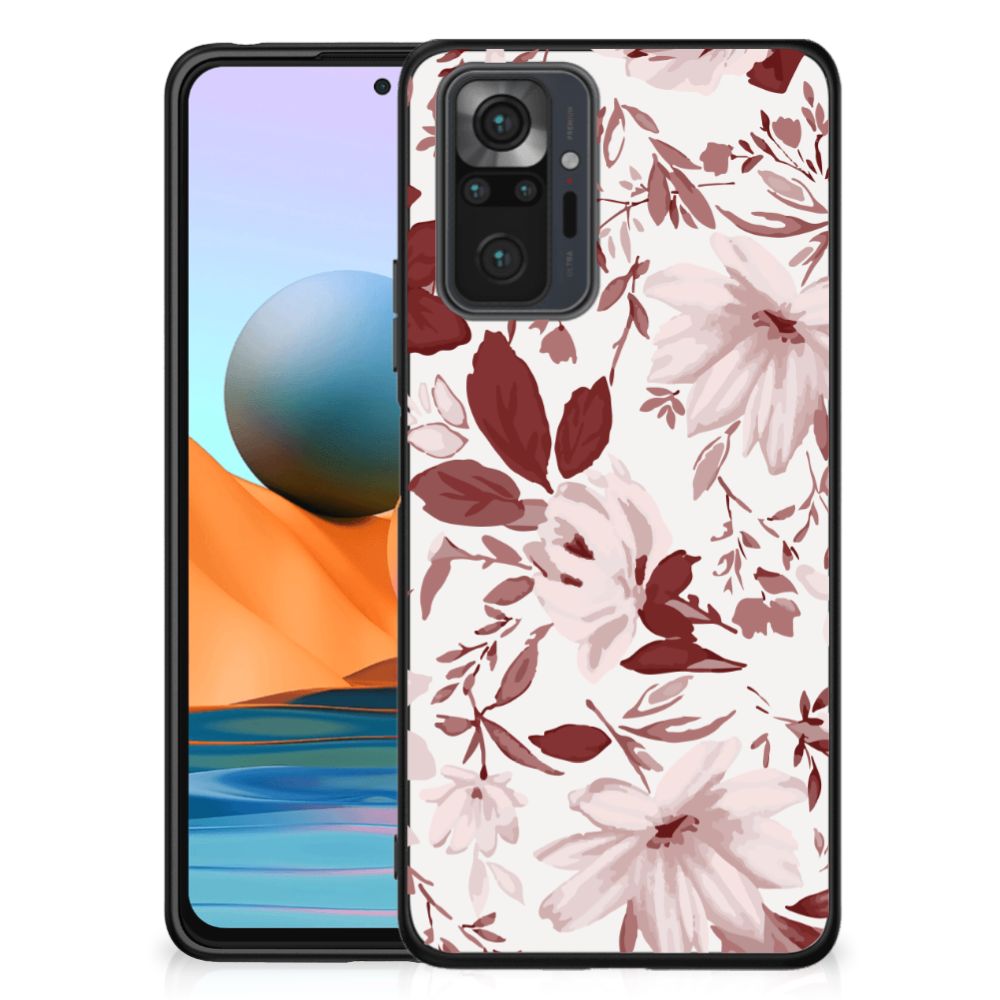 Kleurrijke Telefoonhoesje Xiaomi Redmi Note 10 Pro Watercolor Flowers