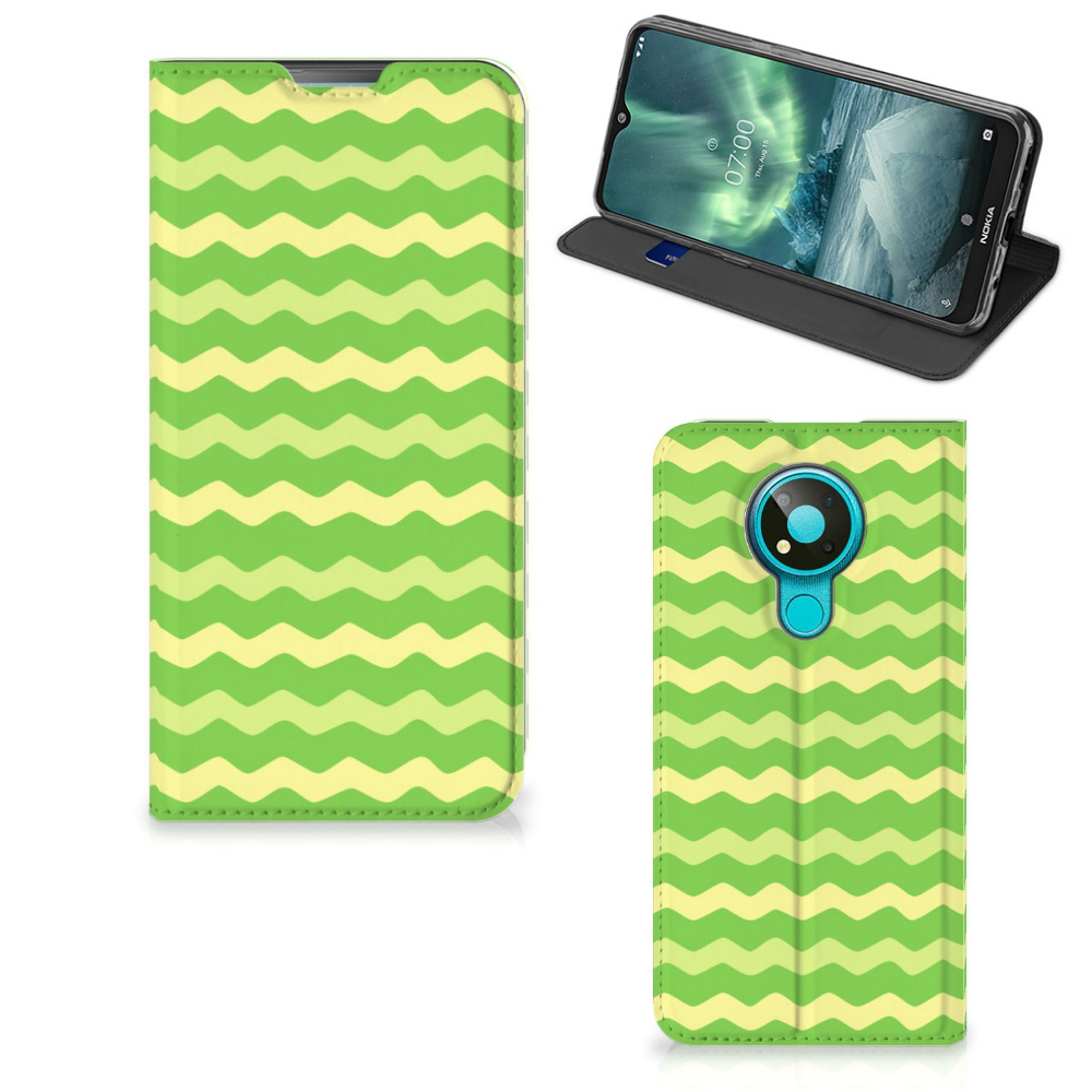 Nokia 3.4 Hoesje met Magneet Waves Green - B2C Telecom