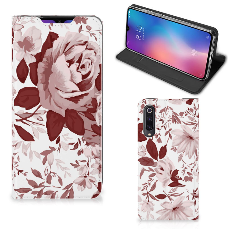 Bookcase Xiaomi Mi 9 Watercolor Flowers