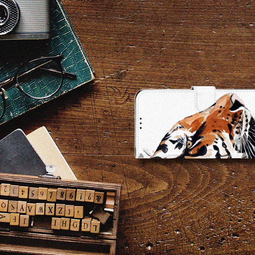 Hoesje Motorola Moto G7 Power Watercolor Tiger