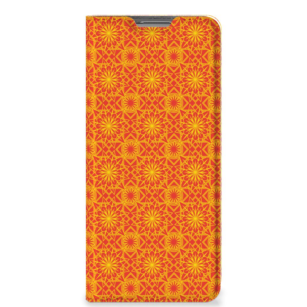 OPPO Find X5 Hoesje met Magneet Batik Oranje - B2C Telecom