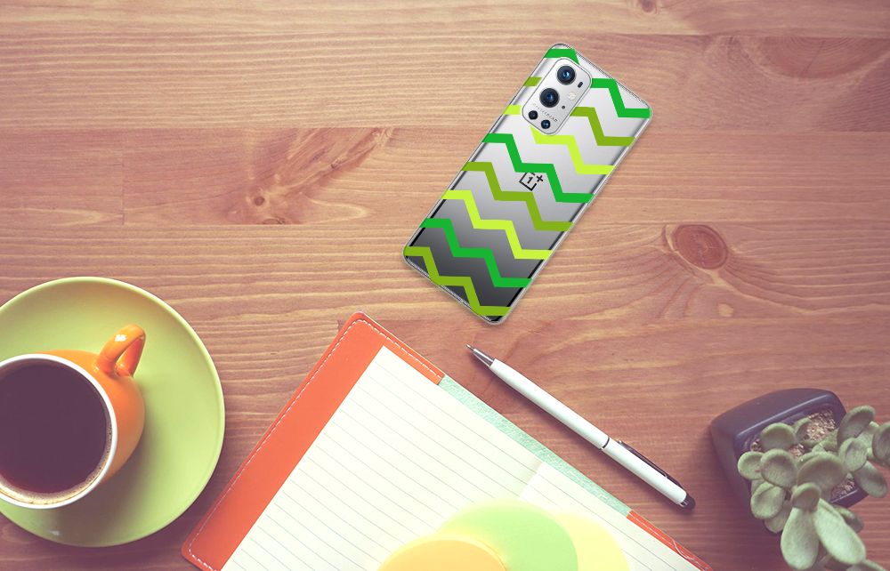OnePlus 9 Pro TPU bumper Zigzag Groen B2C Telecom