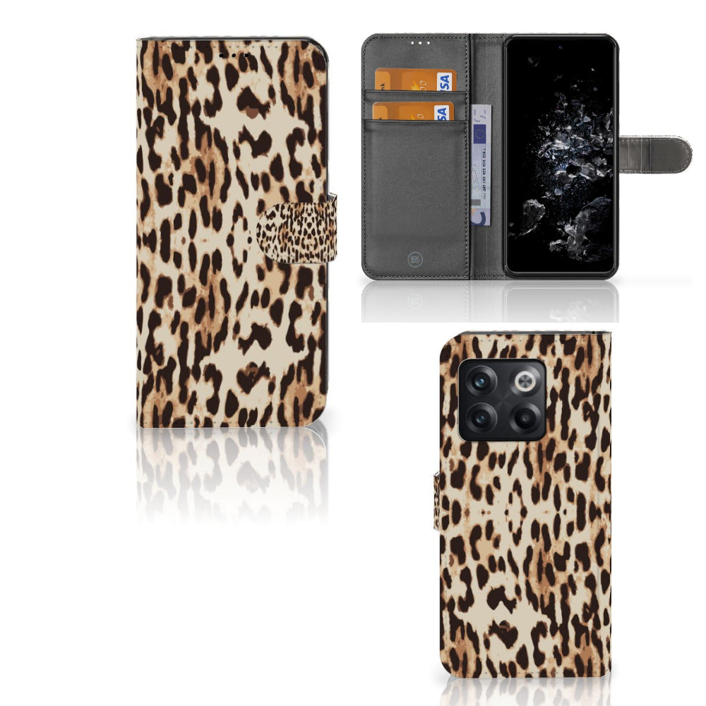 OnePlus 10T Telefoonhoesje met Pasjes Leopard
