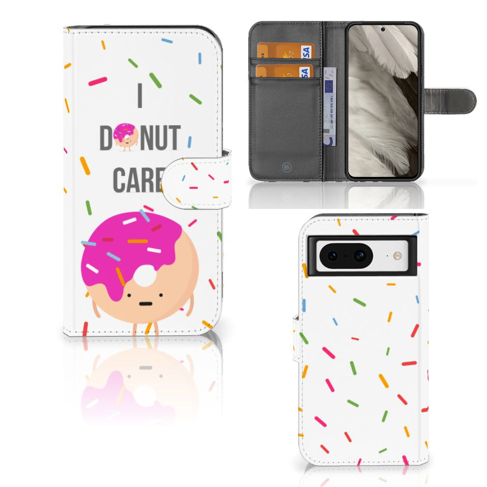 Google Pixel 8 Book Cover Donut Roze