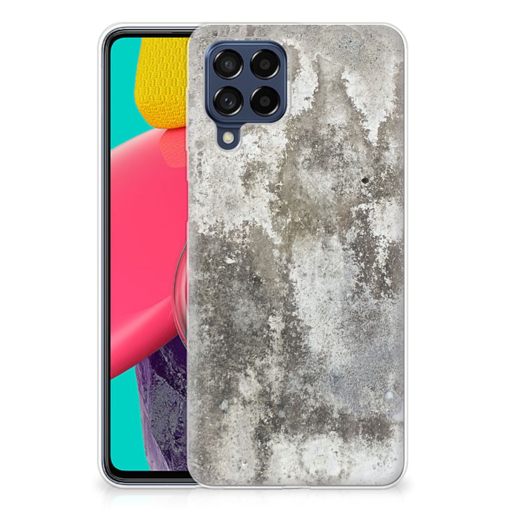 Samsung Galaxy M53 TPU Siliconen Hoesje Beton Print B2C Telecom