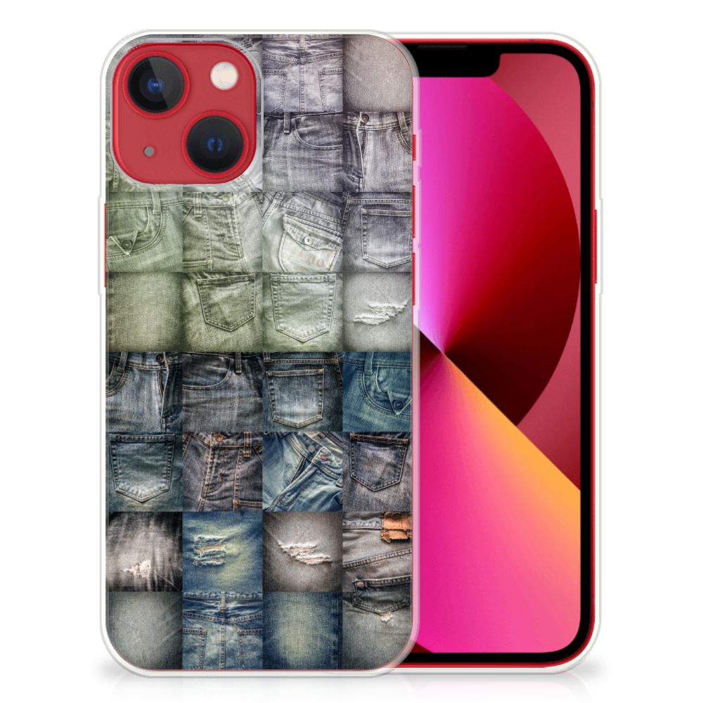 Silicone Back Cover Apple iPhone 13 Spijkerbroeken B2C Telecom