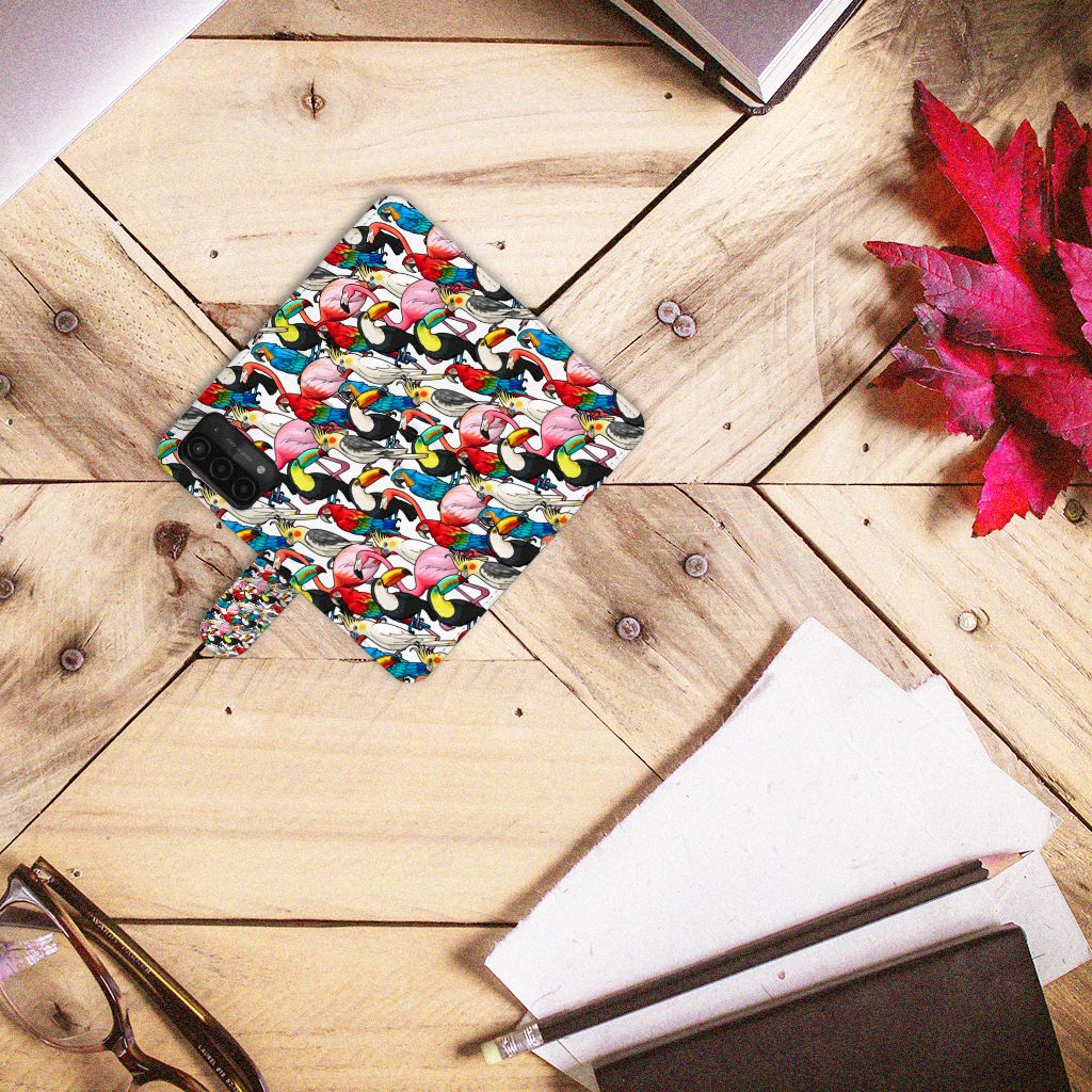 OPPO A54 5G | A74 5G | A93 5G Telefoonhoesje met Pasjes Birds