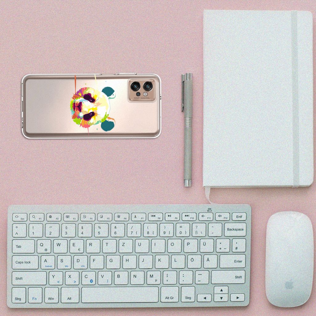 Motorola Moto G32 Telefoonhoesje met Naam Panda Color