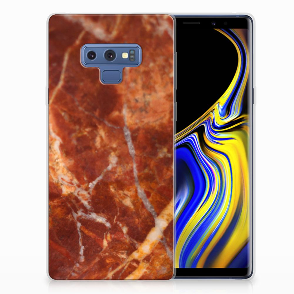 Samsung Galaxy Note 9 TPU Siliconen Hoesje Marmer Bruin