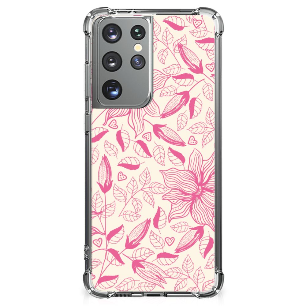 Samsung Galaxy S21 Ultra Case Pink Flowers B2C Telecom