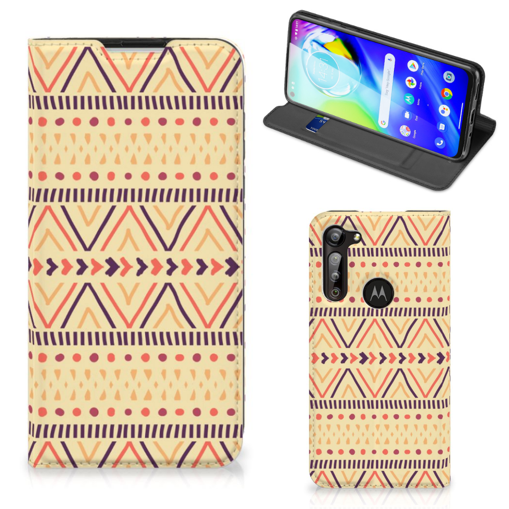 Motorola Moto G8 Power Hoesje met Magneet Aztec Yellow - B2C Telecom