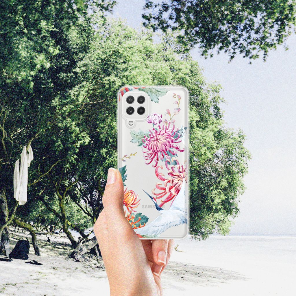 Samsung Galaxy A22 4G | M22 TPU Hoesje Bird Flowers B2C Telecom