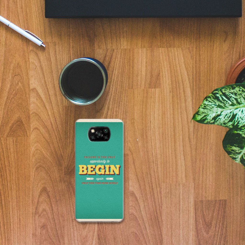 Xiaomi Poco X3 | Poco X3 Pro Siliconen hoesje met naam Quote Begin B2C Telecom