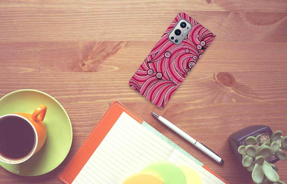 OnePlus 9 Pro Bookcase Swirl Pink - B2C Telecom