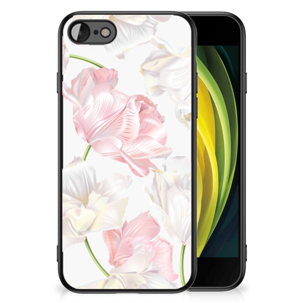 iPhone SE 2022 | SE 2020 | 7/8 Bloemen Hoesje Lovely Flowers met schokabsorberend ontwerp en kleurrijke bloemenprint.
