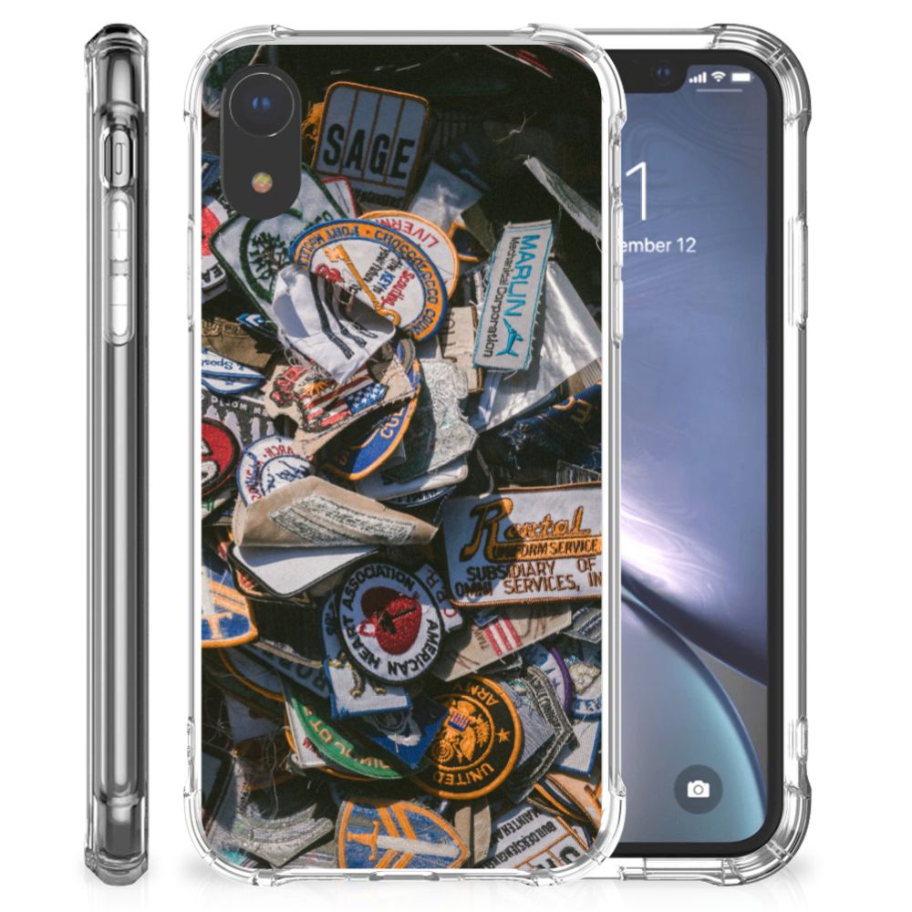Apple iPhone Xr Anti-shock Hoesje met foto Badges