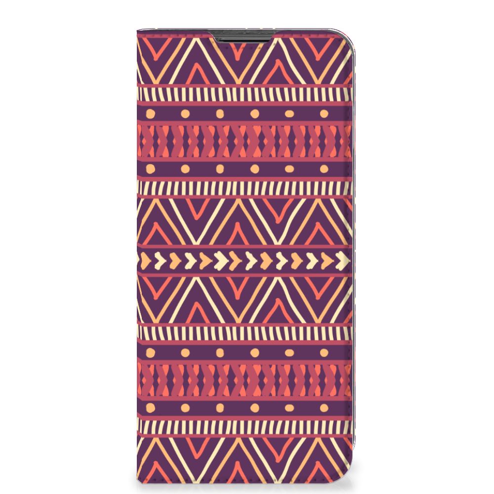 Motorola Moto G22 Hoesje met Magneet Aztec Paars - B2C Telecom