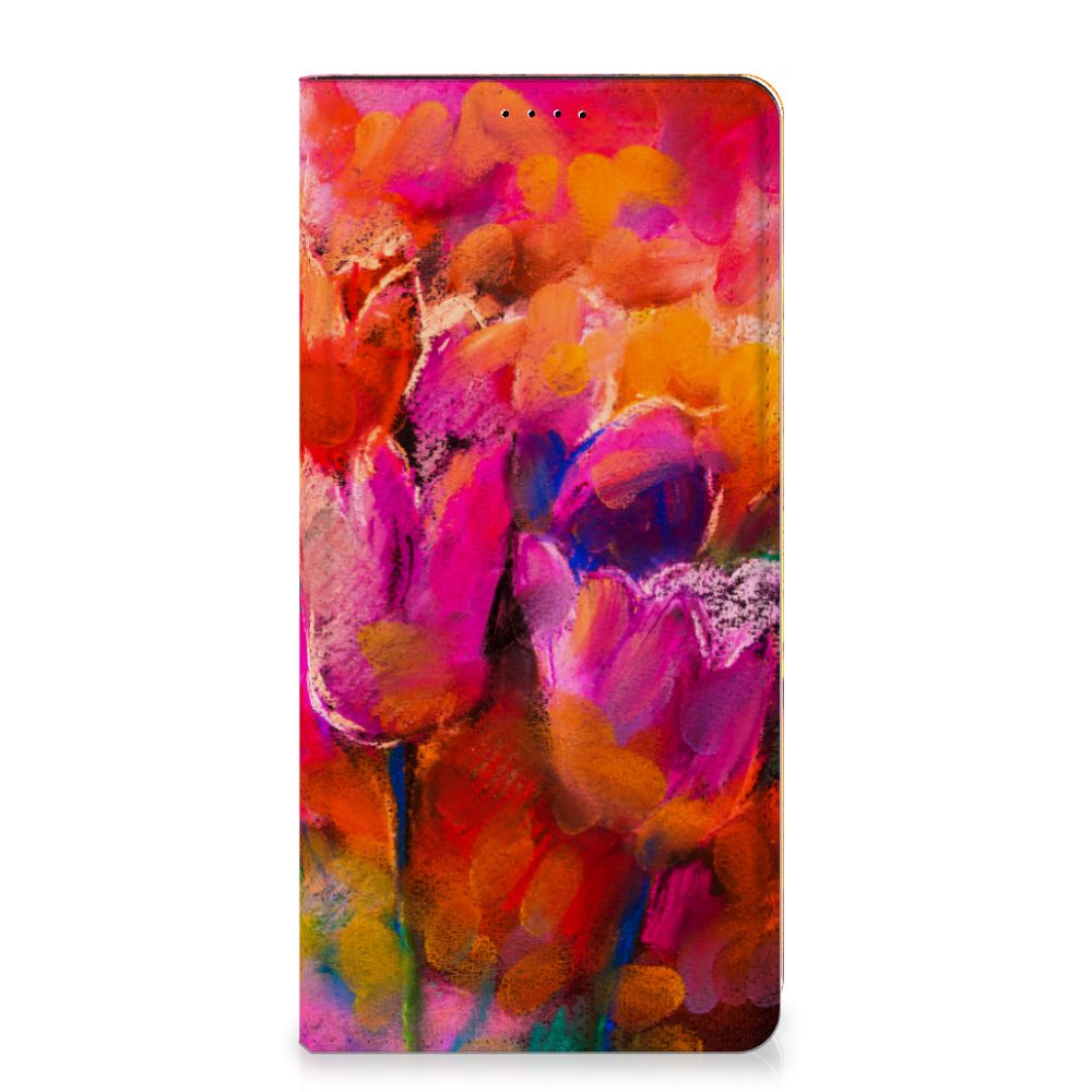 Bookcase Samsung Galaxy A15 Tulips