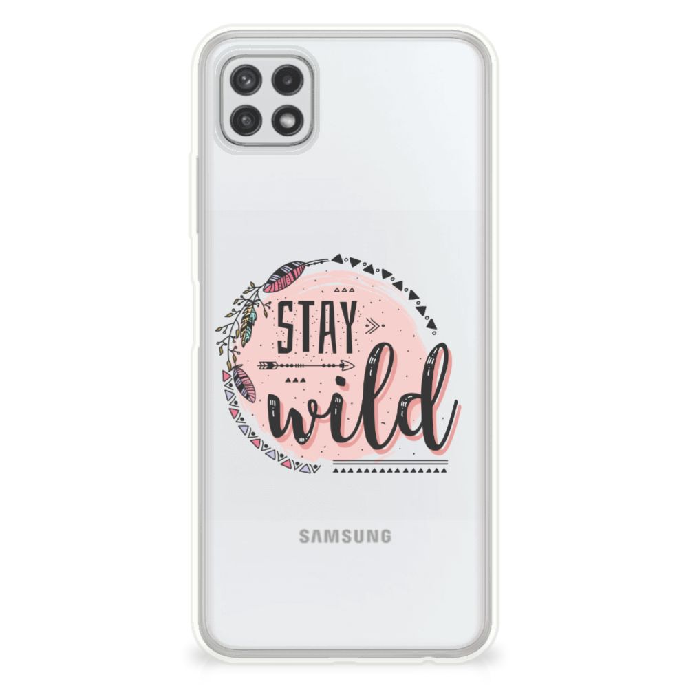 Samsung Galaxy A22 5G Telefoonhoesje met Naam Boho Stay Wild B2C Telecom
