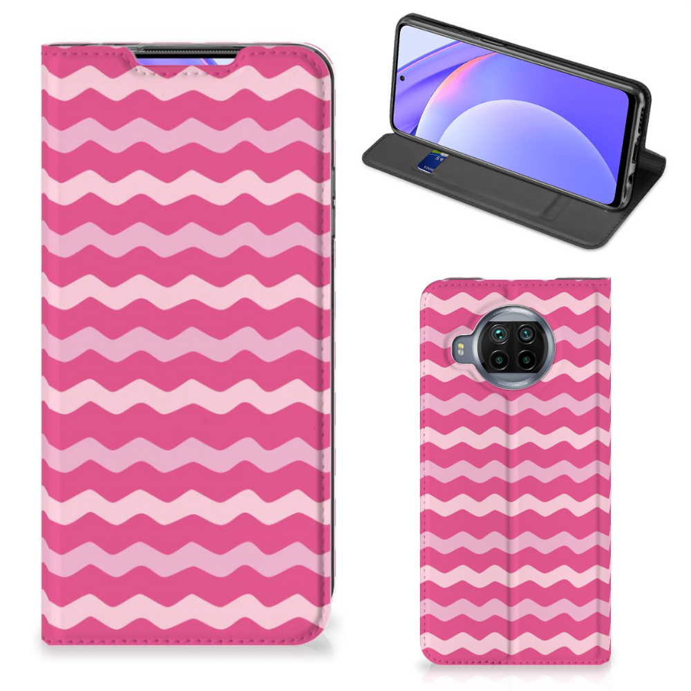 Xiaomi Mi 10T Lite Hoesje met Magneet Waves Pink - B2C Telecom