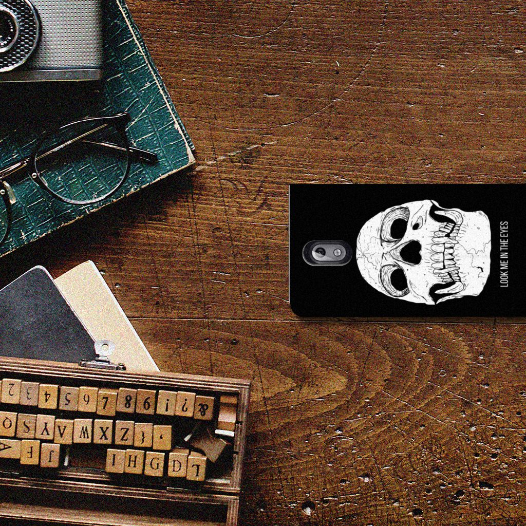 Mobiel BookCase Nokia 3.1 (2018) Skull Eyes