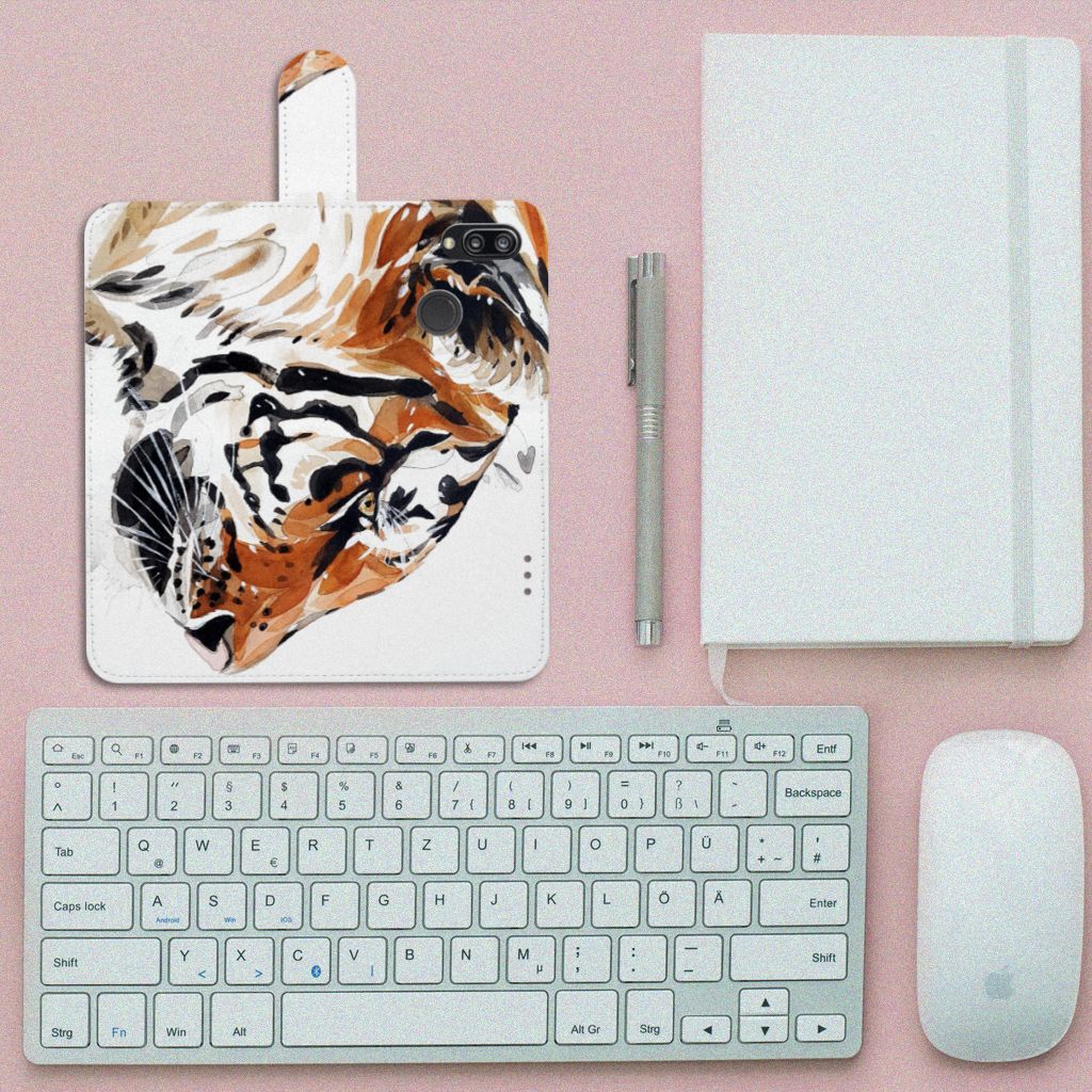 Hoesje Huawei P20 Lite Watercolor Tiger