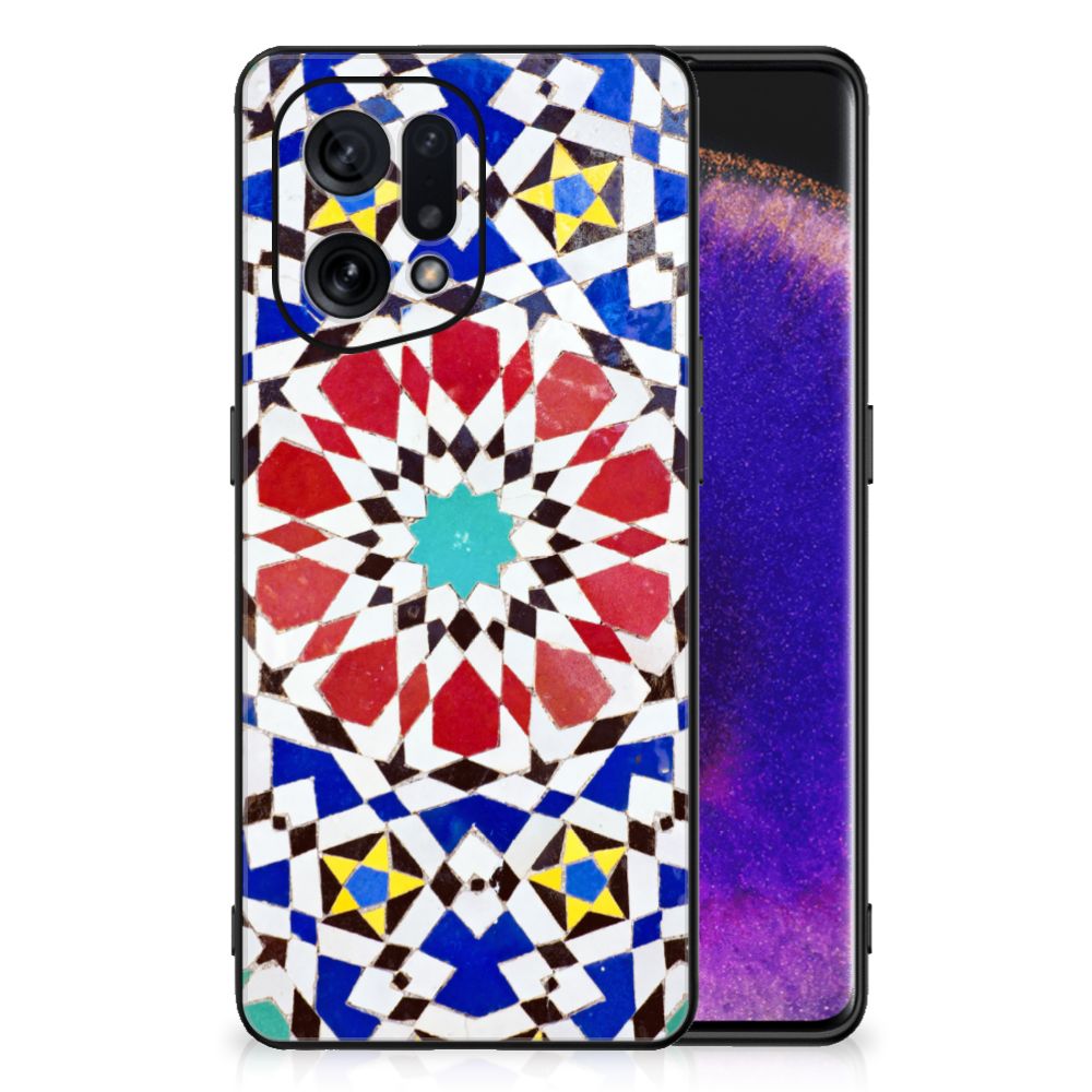 OPPO Find X5 Marmeren Print Telefoonhoesje Mozaïek