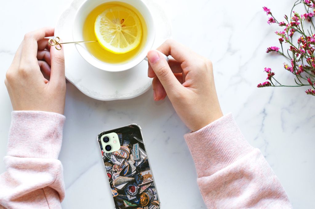 iPhone 12 Mini Anti-shock Hoesje met foto Badges B2C Telecom