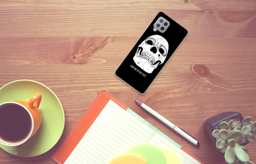 Silicone Back Case Samsung Galaxy A42 Skull Eyes B2C Telecom