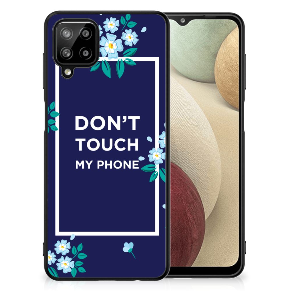 Samsung Galaxy A12 Telefoon Hoesje Flowers Blue DTMP