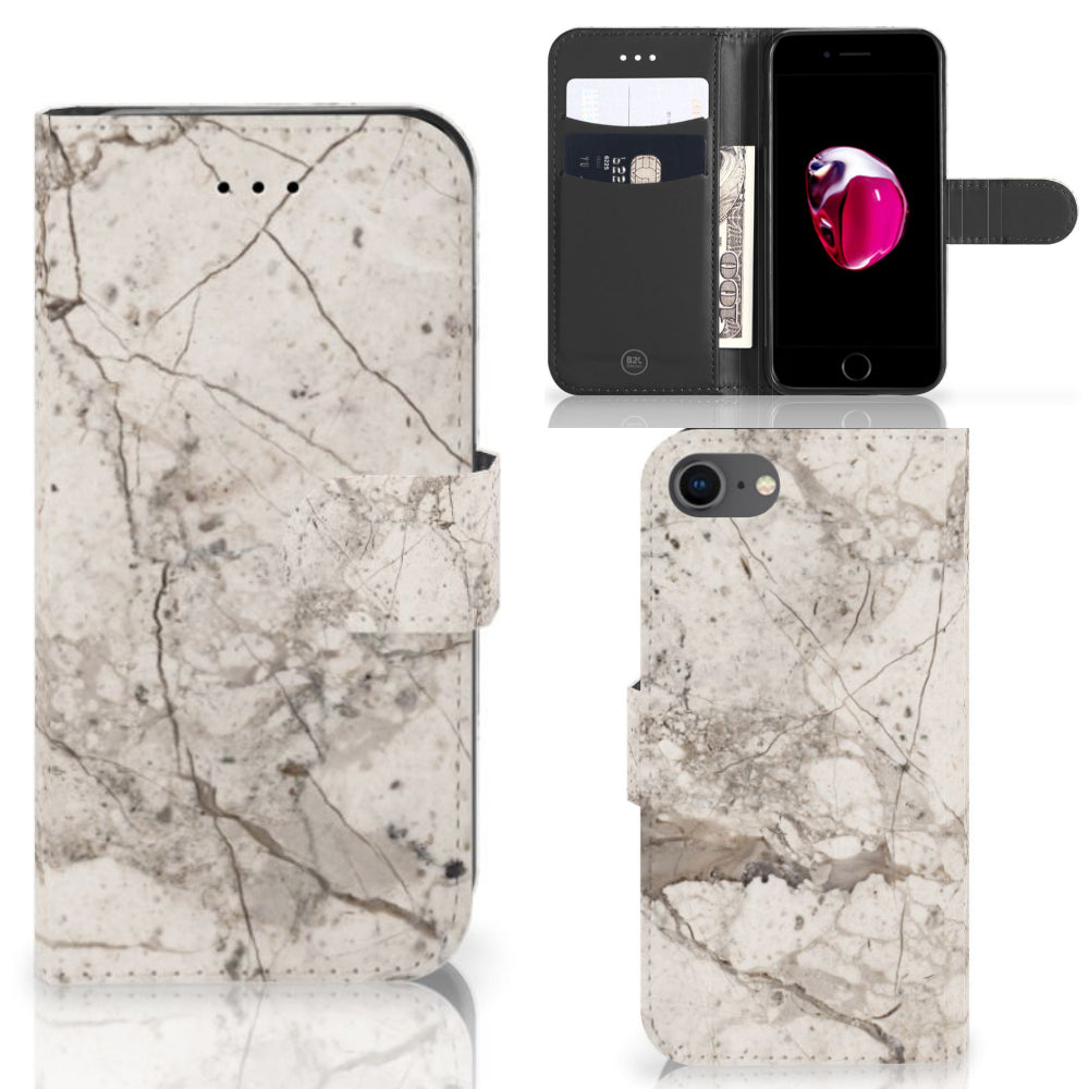 iPhone 7 | 8 | SE (2020) | SE (2022) Bookcase Marmer Beige