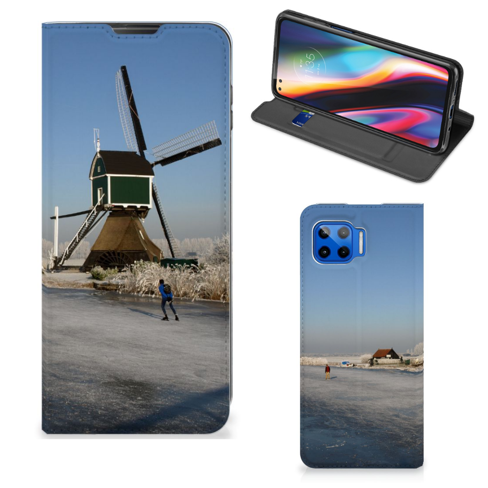Motorola Moto G 5G Plus Book Cover Schaatsers - B2C Telecom