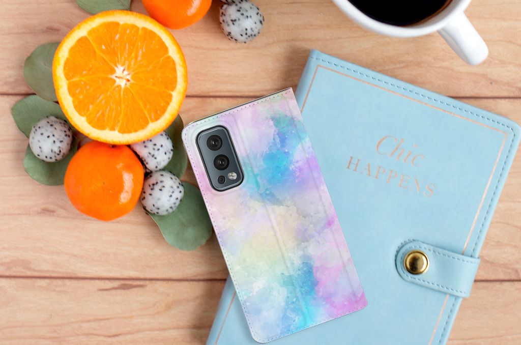 Bookcase OnePlus Nord 2 5G Watercolor Light - B2C Telecom