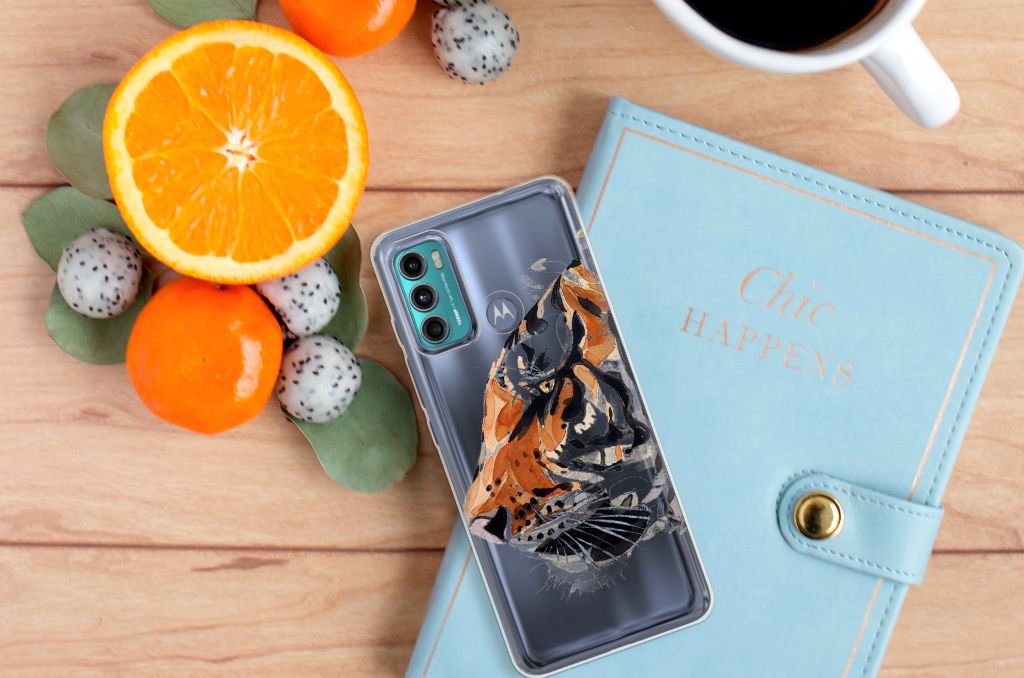 Hoesje maken Motorola Moto G60 Watercolor Tiger B2C Telecom