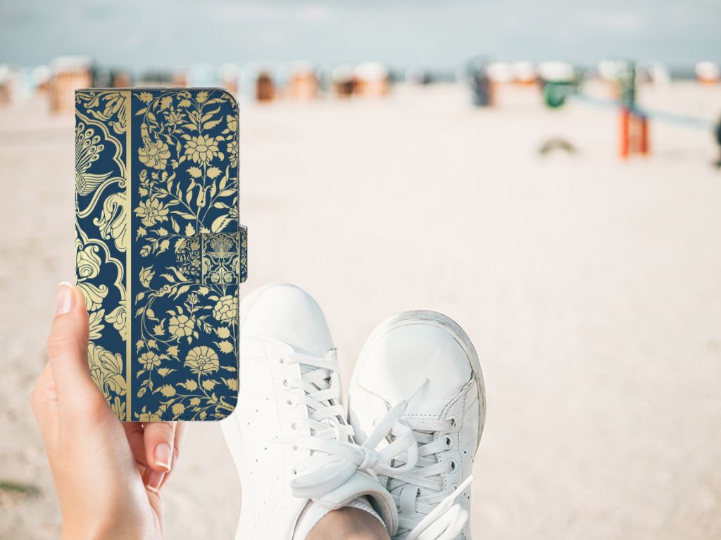 Samsung Galaxy A03s Hoesje Beige Flowers