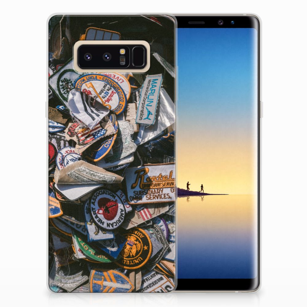 Samsung Galaxy Note 8 Siliconen Hoesje met foto Badges