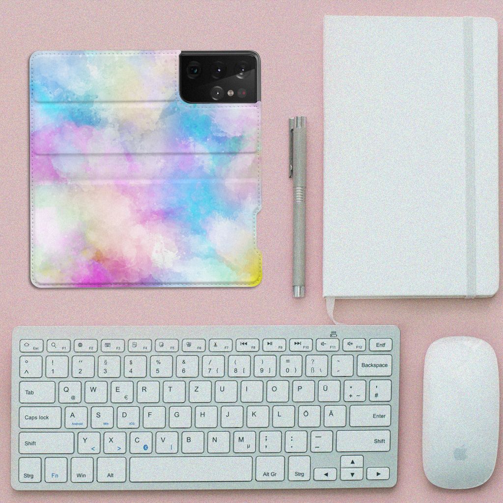 Bookcase Samsung Galaxy S21 Ultra Watercolor Light - B2C Telecom