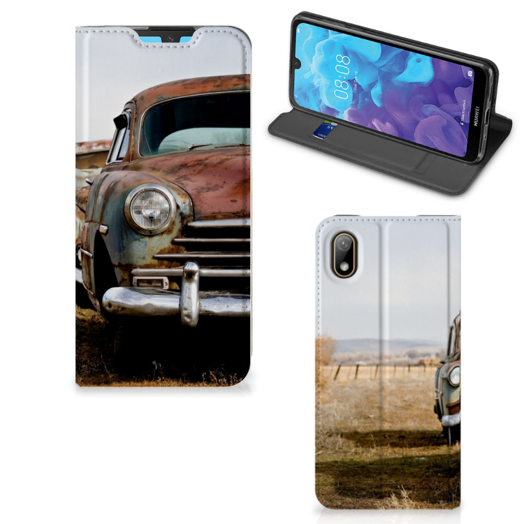 Huawei Y5 (2019) Stand Case Vintage Auto - B2C Telecom