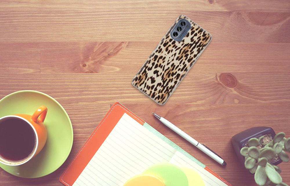 Motorola Moto G62 5G TPU Hoesje Leopard B2C Telecom