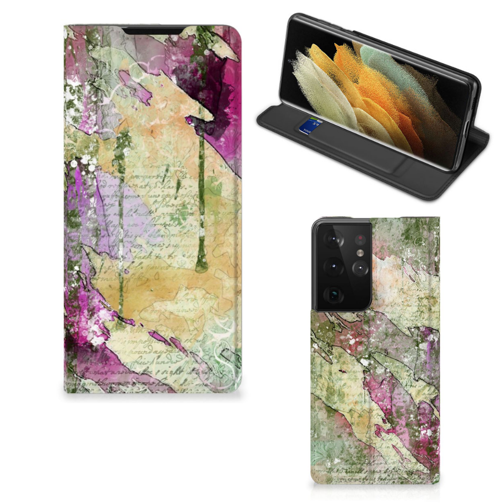 Bookcase Samsung Galaxy S21 Ultra Letter Painting - B2C Telecom
