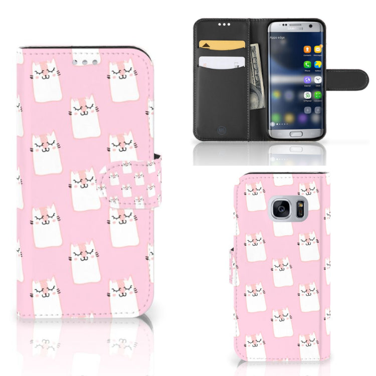 Samsung Galaxy S7 Telefoonhoesje met Pasjes Sleeping Cats