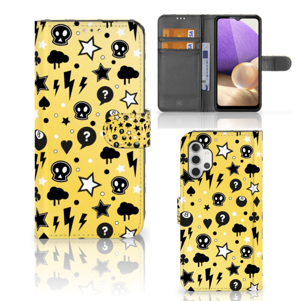 Telefoonhoesje met Naam Samsung Galaxy A32 4G Punk Geel