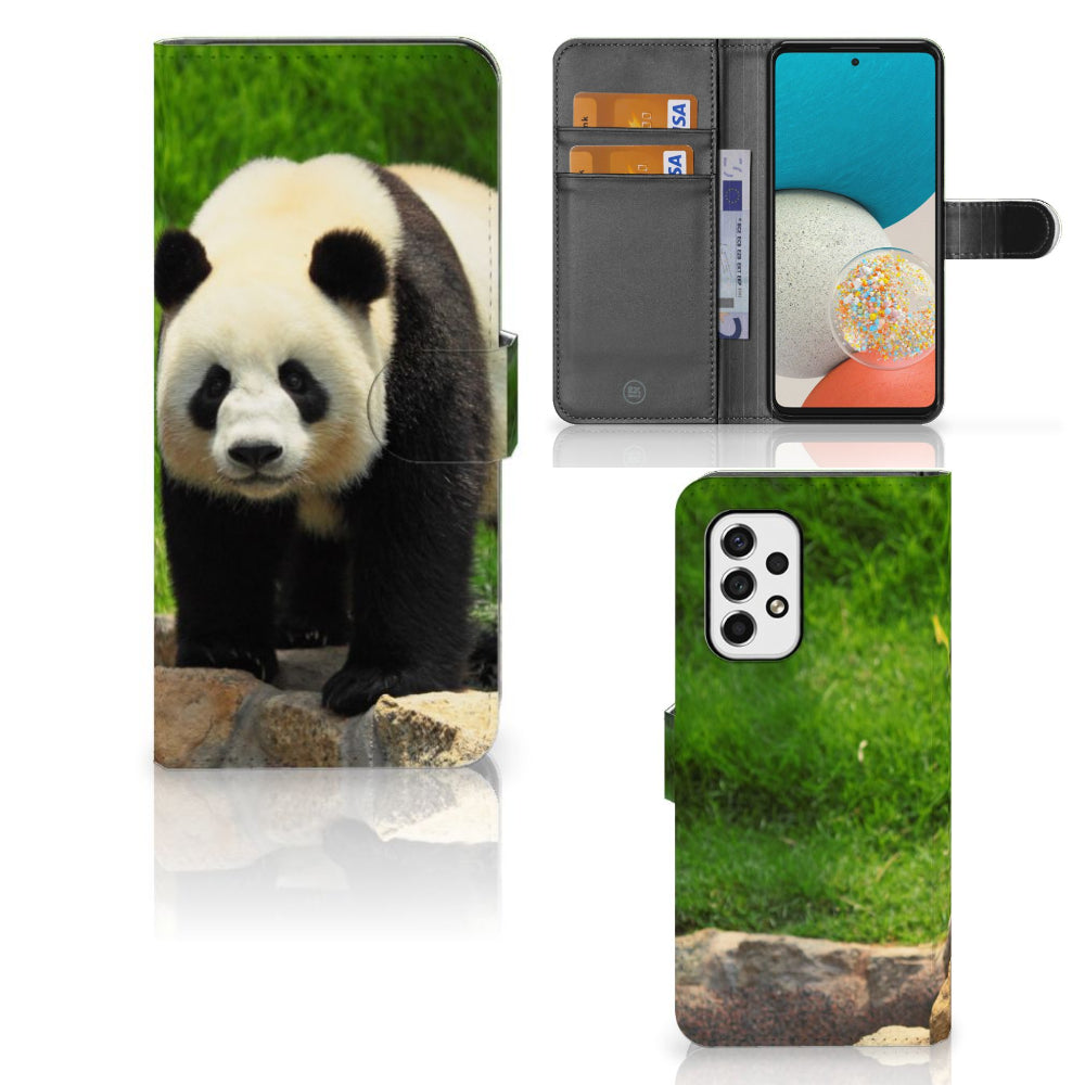 Samsung Galaxy A53 Telefoonhoesje met Pasjes Panda