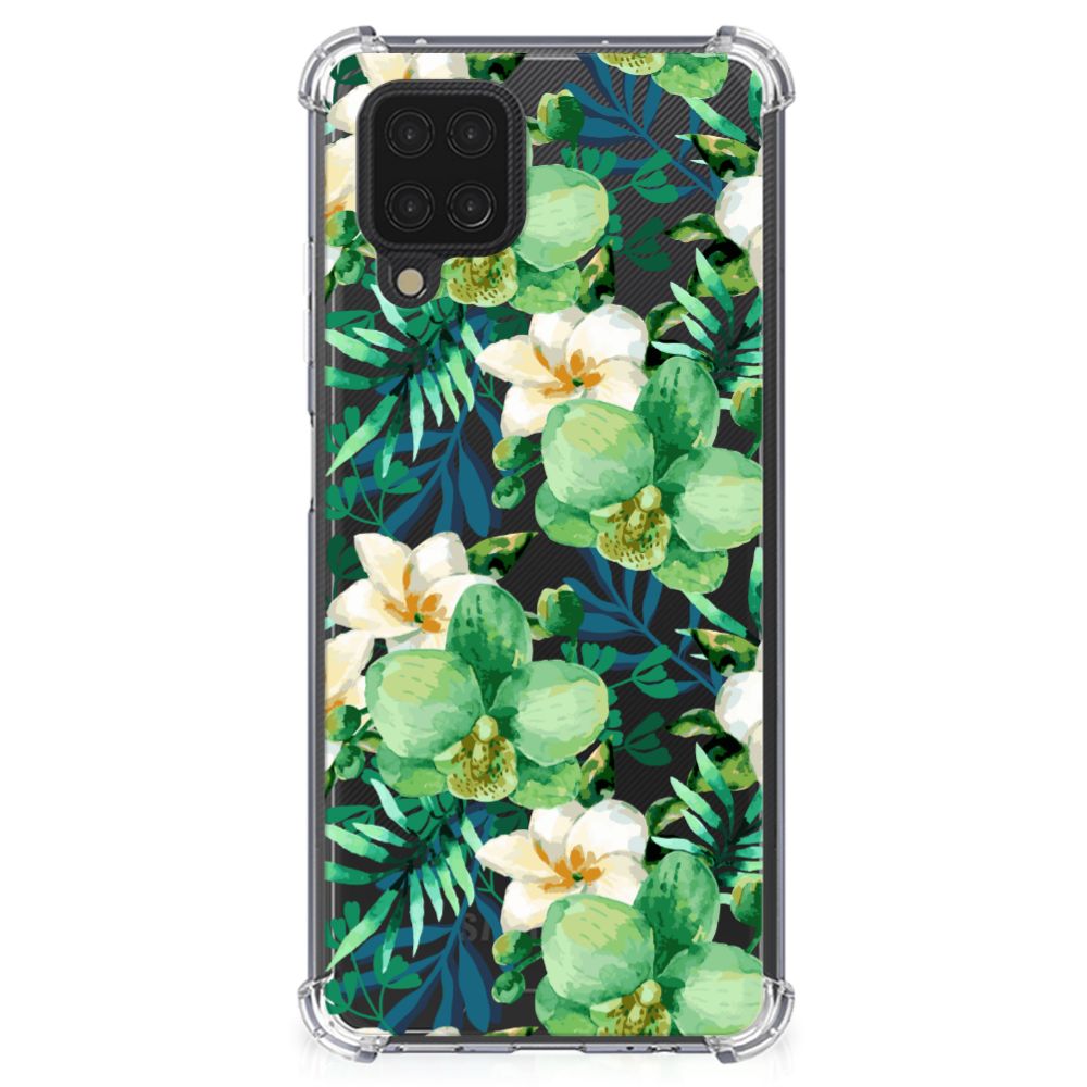 Samsung Galaxy A12 Case Orchidee Groen - B2C Telecom