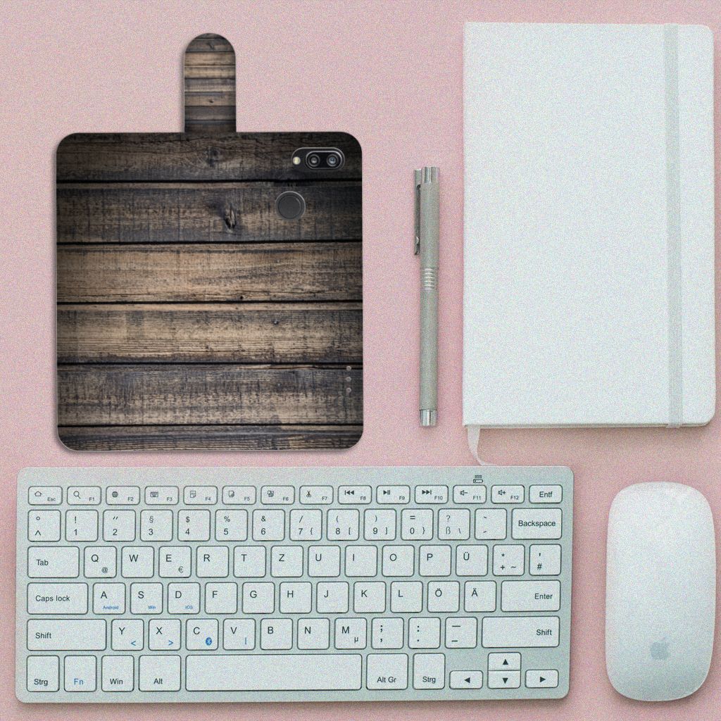 Huawei P20 Lite Book Style Case Steigerhout