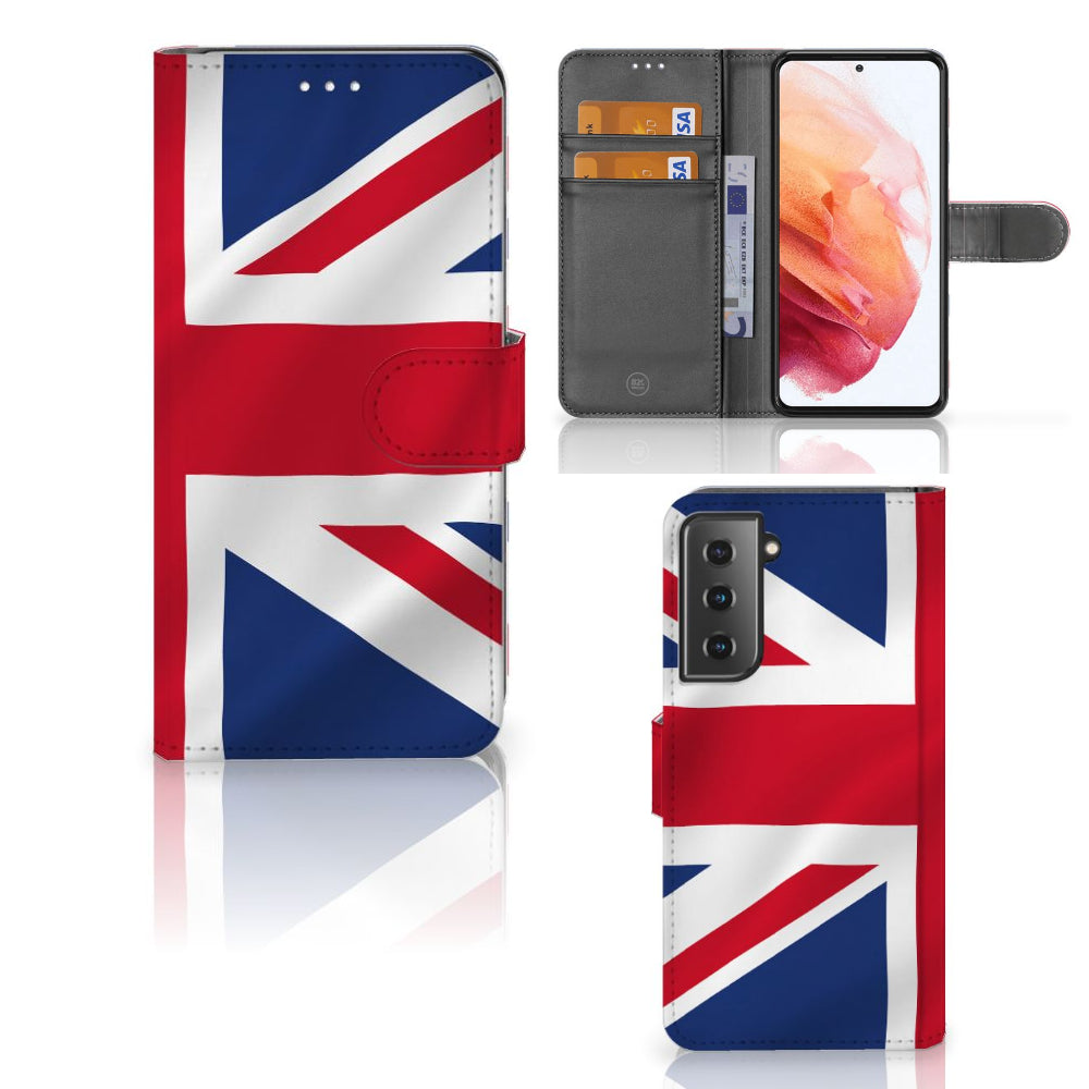Samsung Galaxy S21 Bookstyle Case Groot-Brittannië